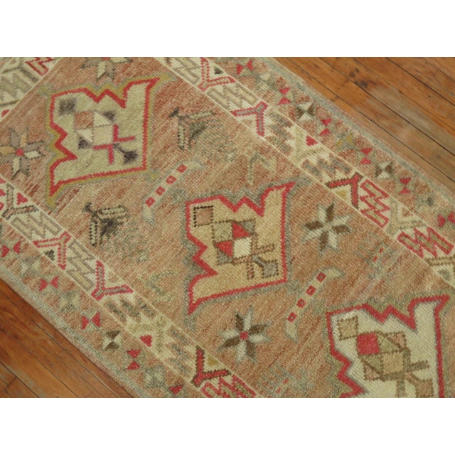 Vintage Zabihi Collection Geometric Turkish Anatolian Runner - 2'10" x 12'2" For Sale In New York - Image 6 of 6