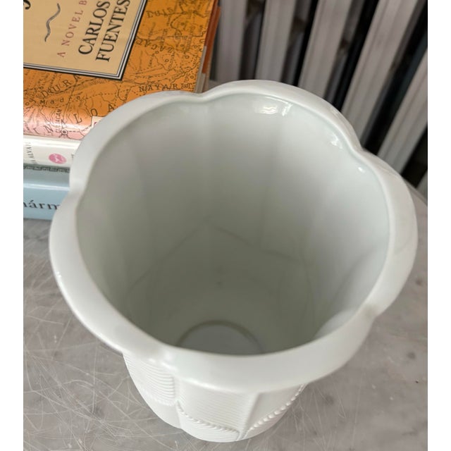 1960s Original Kaiser White Bisque Ceramic Vase Made in West-Germany, 1960s For Sale - Image 5 of 8