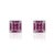 Not Yet Made - Made To Order Art Deco Natural Ruby & Diamond Square Stud Earrings in Sterling Silver, A Pair For Sale - Image 5 of 12