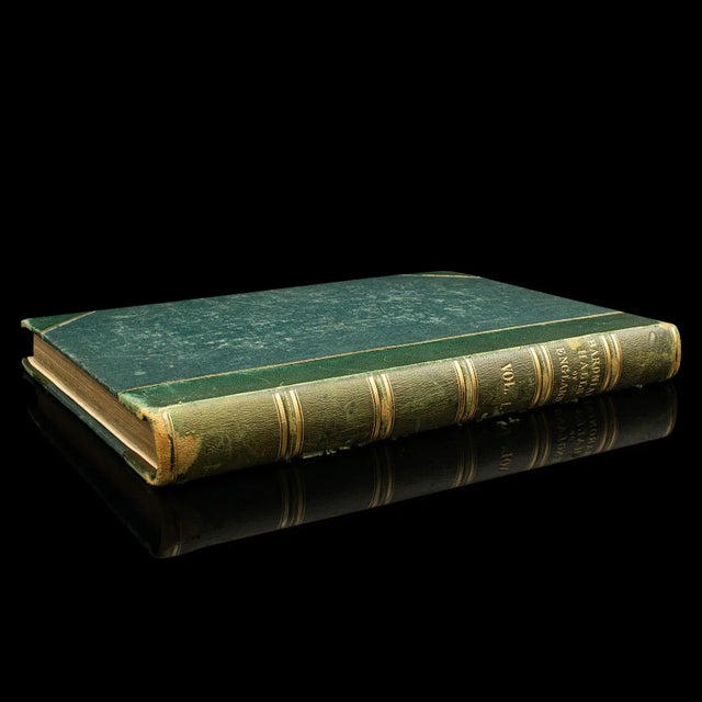This is a large antique book, The Baronial Halls of England Volume 1. An English language reference guide, dated to the...