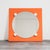 Vintage Space Age Geometric Orange Specchio Wooden Mirror, 1970s For Sale - Image 3 of 4