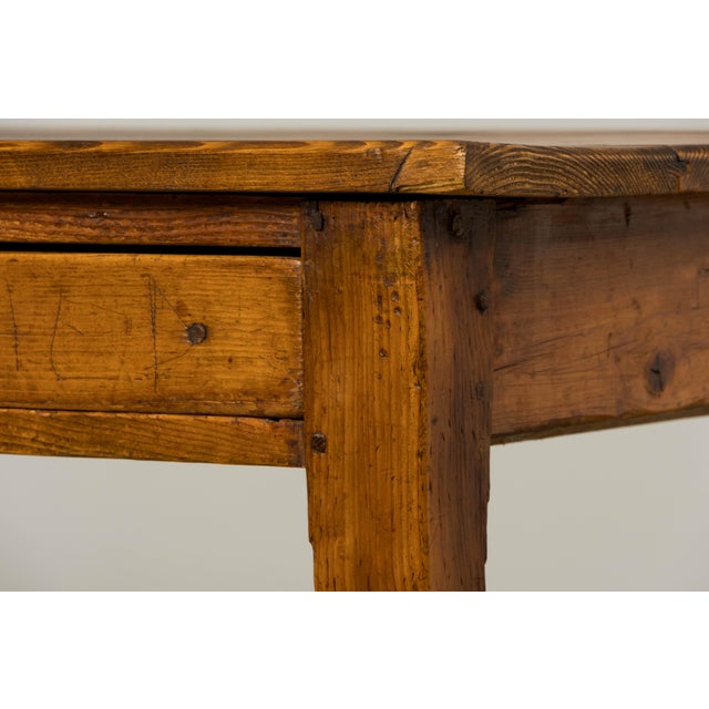 Late 19th Century French Rustic Farmhouse Pine Three-Drawer Writing Table For Sale In New York - Image 6 of 18
