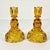 Antique Art Deco Boho Chic Hollywood Regency Depression Era Amber Starbust Candle Holders - A Pair For Sale - Image 10 of 11