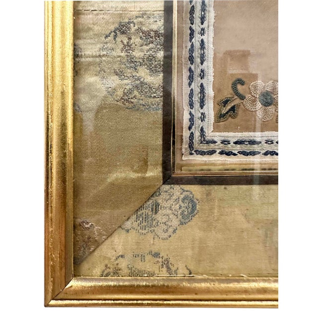 Late 19th Century Late 19th Century Pair of Framed Antique Chinese Silk Embroidery Panels For Sale - Image 5 of 14