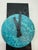 Verdigris Signed Artist Leonie Lacouette Narrow Black Verdigris Copper Pendulum Wall Clock For Sale - Image 8 of 11