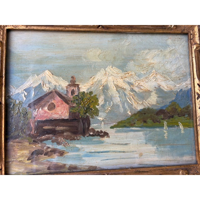 Pair of Vintage Italian Framed Oil Paintings – Sourced in Parma, Italy For Sale - Image 9 of 10