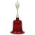 Glass 1860 English Bristol Cranberry Glass with Opalescent Opaline Handle Bell For Sale - Image 7 of 7