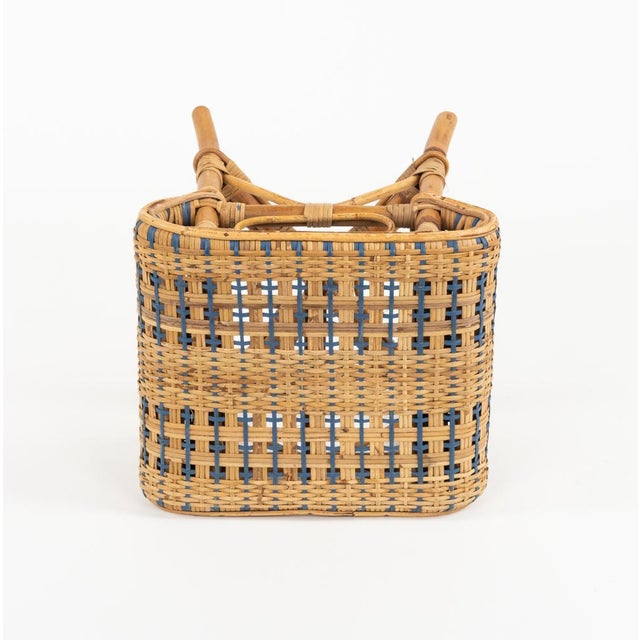 Mid-Century Rattan and Bamboo Stool, 1960s For Sale - Image 14 of 17