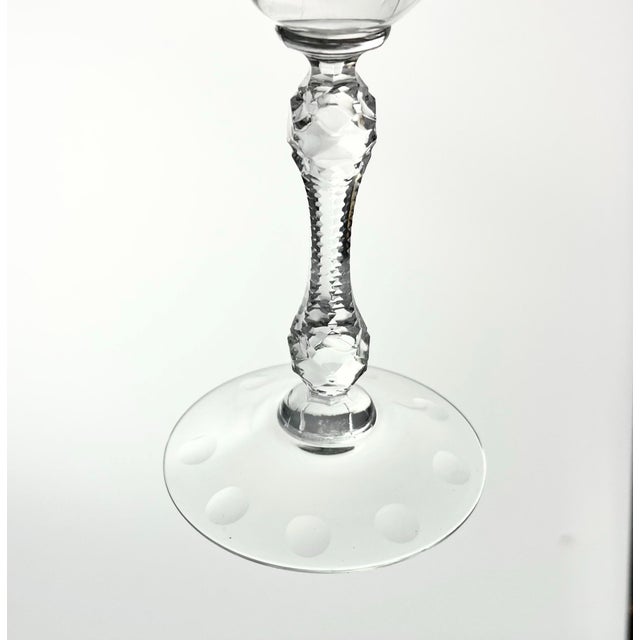 Glass 1940s Cambridge “Lucia” Pair of Water Glasses For Sale - Image 7 of 7