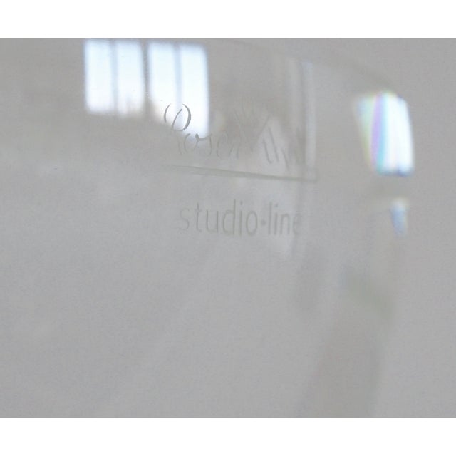 Rosenthal "Studio Line" -Large Clear & White Opalescent T, Thikck Crystal Geode Bowl For Sale - Image 9 of 13