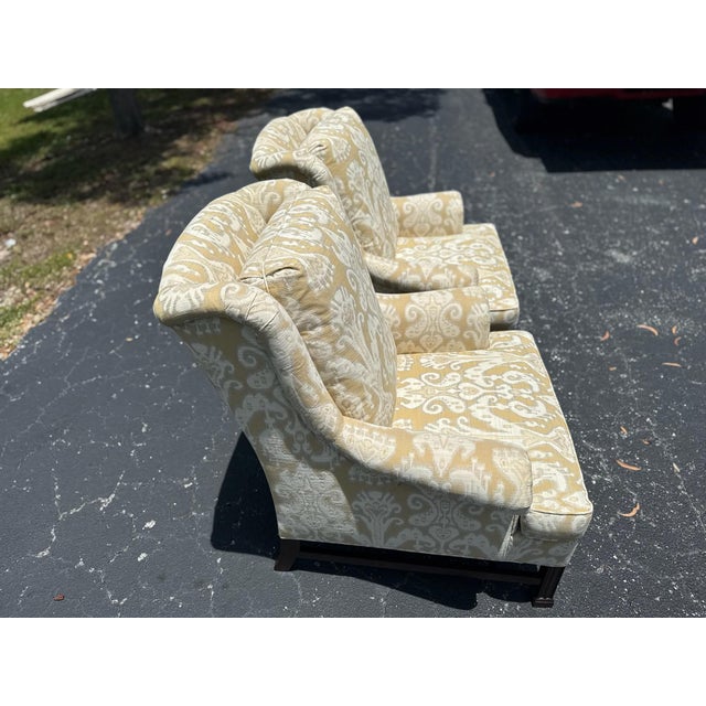 This set of hand made, high custom Hickory Chair Company lounge chairs. They are in excellent like new condition. They...
