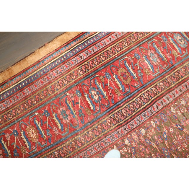19th Century Bakshaish Square Rug, 12' X 13'7'' For Sale - Image 12 of 15