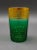 Mid 20th Century Mid 20th Century St Louis Crystal France Thistle Green & Gold Encrusted Tumbler Glass For Sale - Image 5 of 8