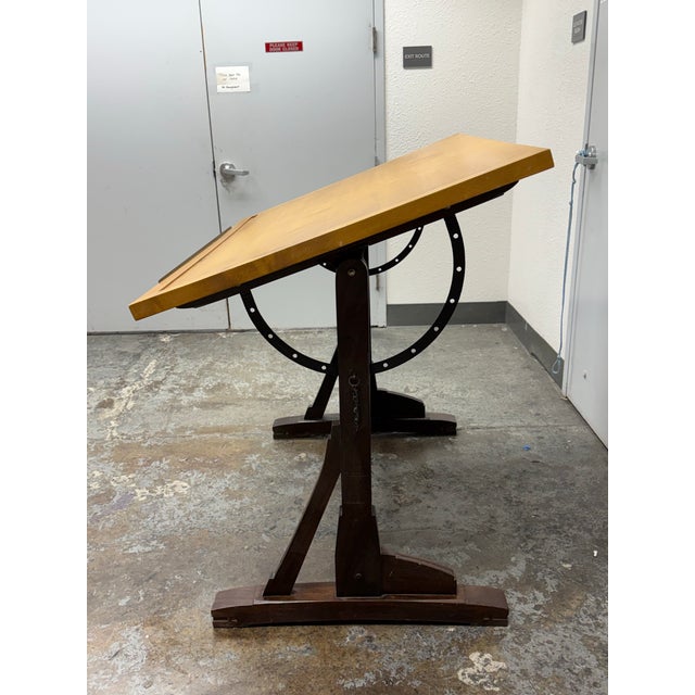 Restoration Hardware 1920s Style French Drafting Table For Sale In San Francisco - Image 6 of 12
