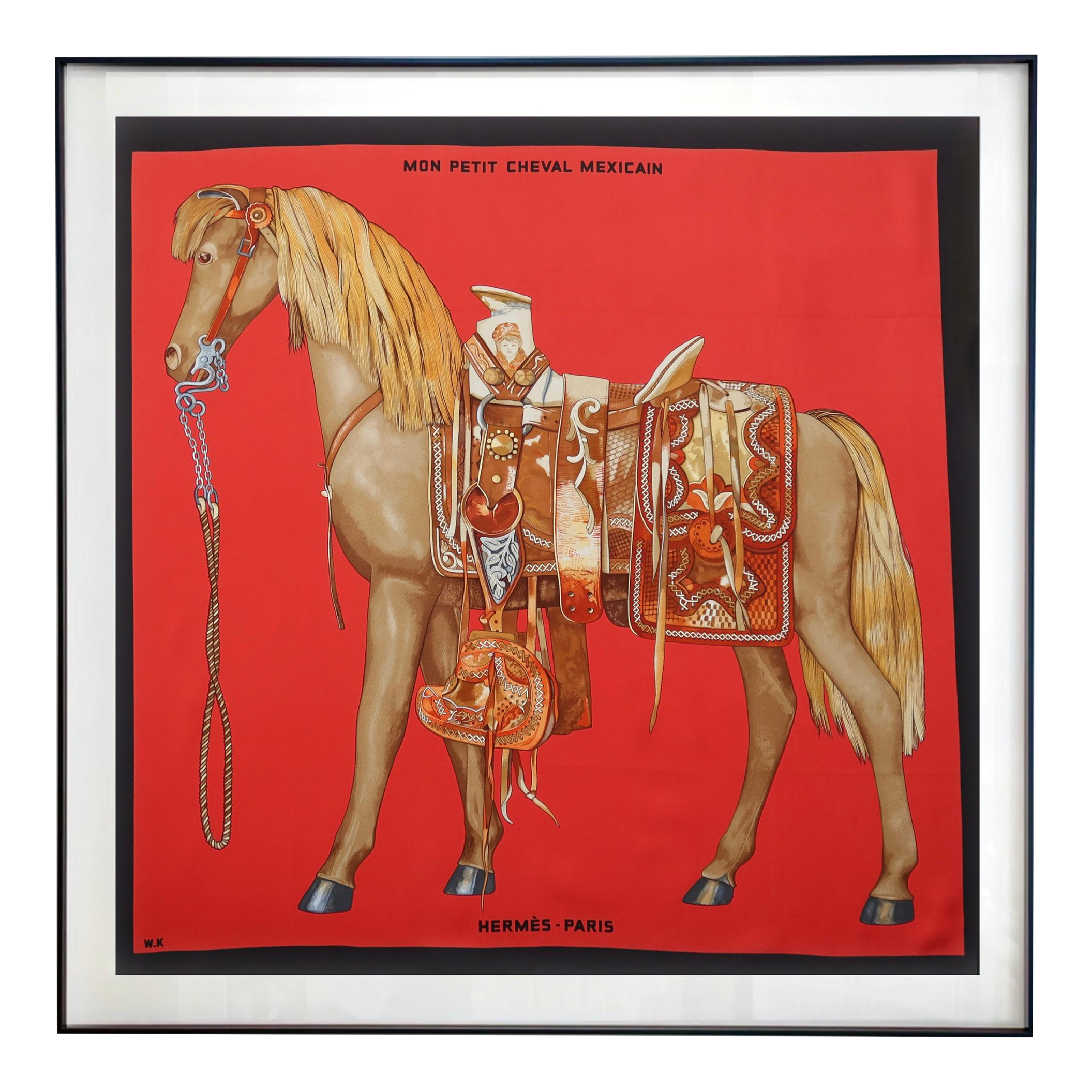 Framed Hermès Scarf 