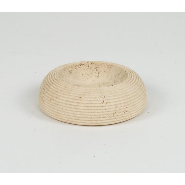 Mid-Century Round Ashtray or Vide-Poche in Travertine attributed to Up & Up, Italy, 1970s For Sale - Image 6 of 14