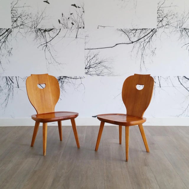 1950s Set of Pine Side Chairs by Carl Malmsten for Svensk Fur, 1950s For Sale - Image 5 of 14