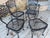 Coastal Woodard Florentine Orleans Pattern Iron Patio Chairs - Set of 4 For Sale - Image 3 of 8