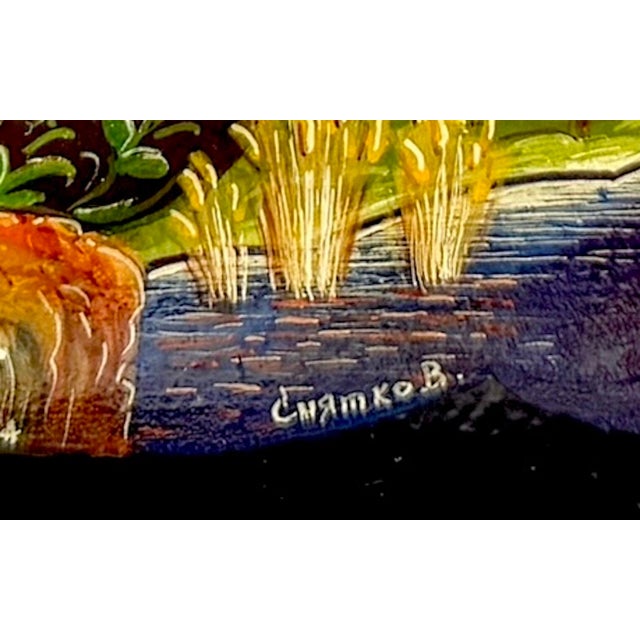 Soviet Mstyora Firebird Lacquer Box Signed V. Snyatkov, circa 1980 For Sale - Image 12 of 16