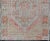 Turkish Oushak Vintage Carpet in Light Orange, Light Blue and Multi Colors 2'8"x3'9" For Sale - Image 4 of 10