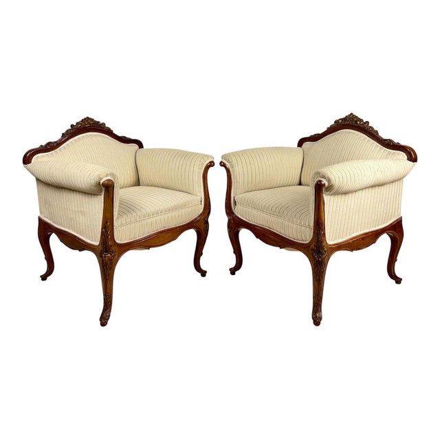 Louis XV French Armchairs, 1960s, Set of 2 For Sale - Image 14 of 14