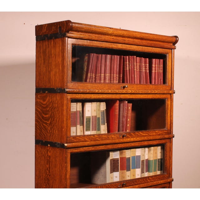 Bookcase in Oak from Globe Wernicke, Set of 4 For Sale - Image 5 of 10