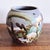 Vintage Kintsugi Japanese Drip Glaze Pottery Vase For Sale - Image 4 of 6