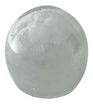1960s White Filigrana Italian Murano Glass Paperweight