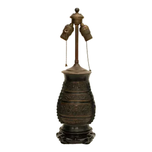 1920s Taishō or Early Showa Era Japanese Bronze Vase Lamp
