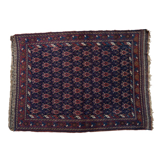 Antique Afshar Rug - 3'11" x 5'5" For Sale