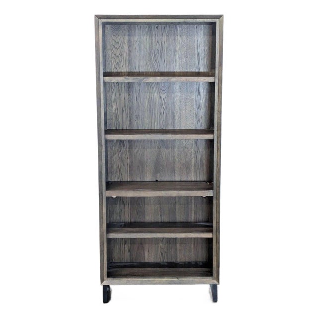 Aspen Home Harper Tall Wooden Bookshelf With 5 Shelves and Metal Legs For Sale