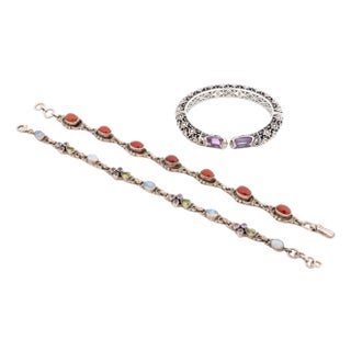 John Hardy, Etc. Sterling Silver Bracelets, 3 For Sale