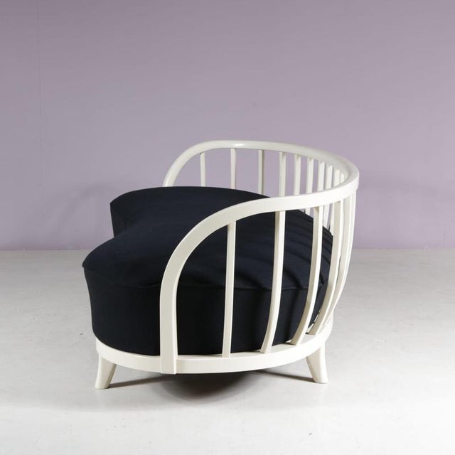 Black Danish Spokeback Sofa, 1940 For Sale - Image 8 of 13