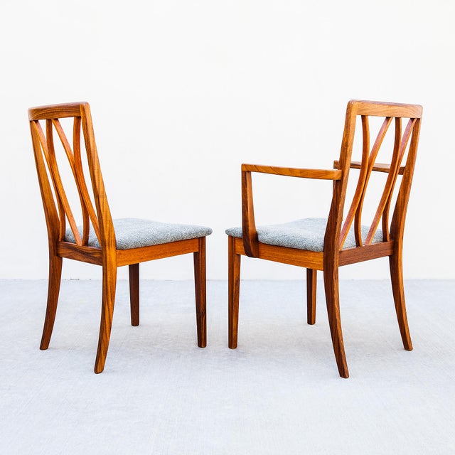 Vintage Mid Century Modern Teak & Afromosia Dining Chairs For Sale - Image 13 of 15
