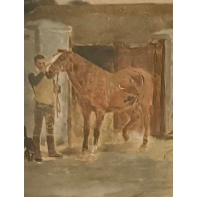 Late 19th Century Antique 19th Century English Equestrian Outdoor Scene Oil Painting For Sale - Image 5 of 7