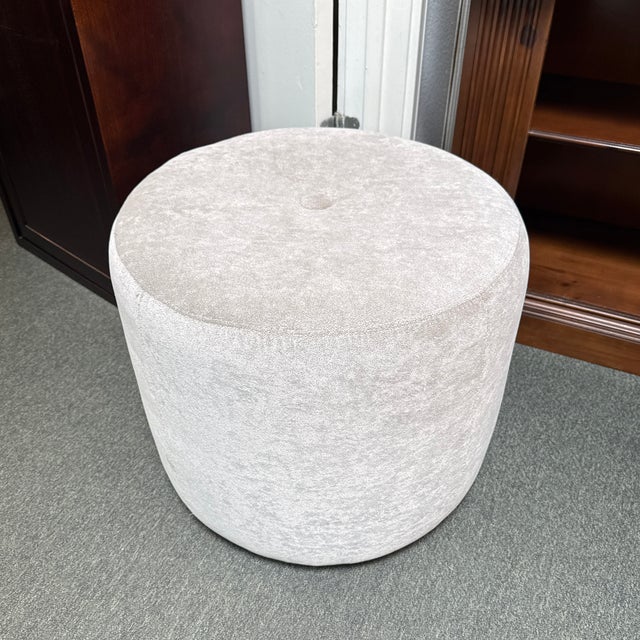 Design Plus Gallery presents the Mia Caster Keg Ottoman by Precedent. The Mia Caster Keg Ottomanis a chic, round ottoman...