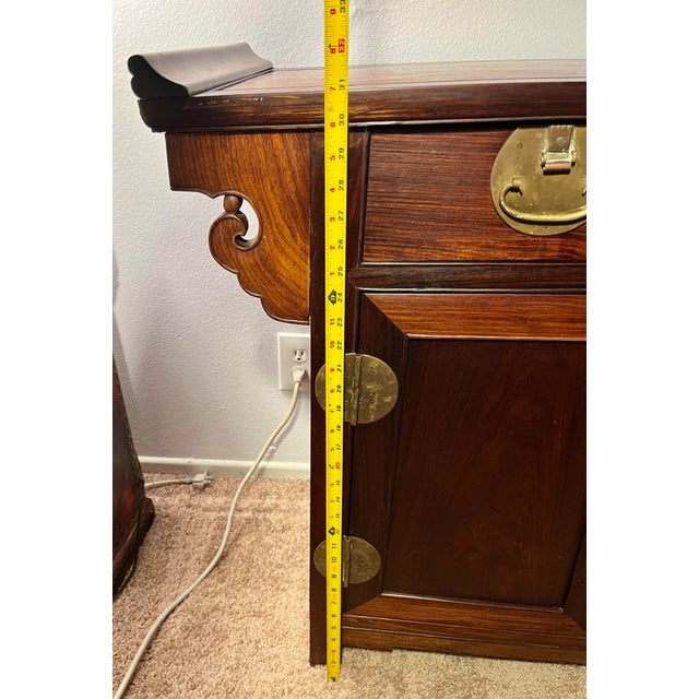 1950s 1950s Republic Era Chinese Rose Wood Altar Cabinet For Sale - Image 5 of 9