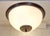 Vintage Ceiling Lamp with a Patinated Brass Frame and Opaque White Glass Shade by Honsel, 1990s For Sale - Image 3 of 9
