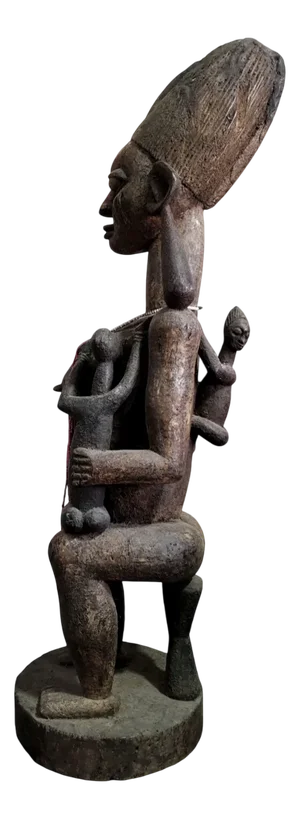 Nigerian Yoruba Artist, Agere Maternity Statue, 1800s, Wood