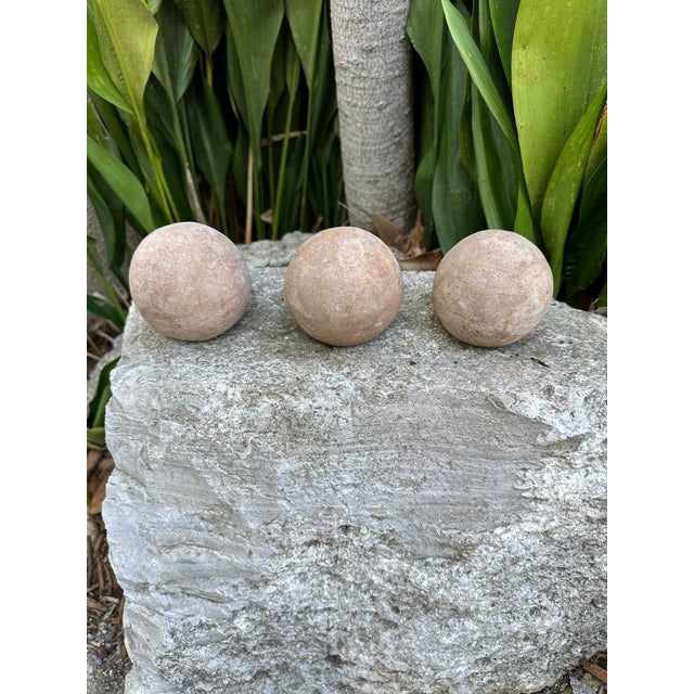 Fantastic Set of 3 Terracotta Decorative Orbs, made in Italy and dating to the 1970’s. Very versatile pieces. Can be used...