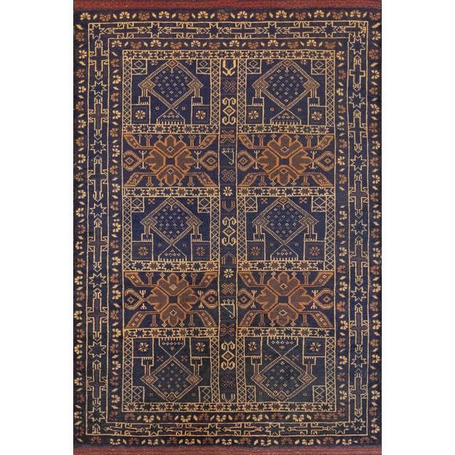 Early 20th Century Early 20th Century Handwoven Wool Baluch Accent Rug For Sale - Image 5 of 5