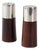 Vintage Danish Wood and Chrome Salt and Pepper Shakers, 1960s, Set of 2 For Sale