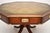 Metal Large Antique Military Campaign Drum Table with Leather Top, 1950 For Sale - Image 7 of 11