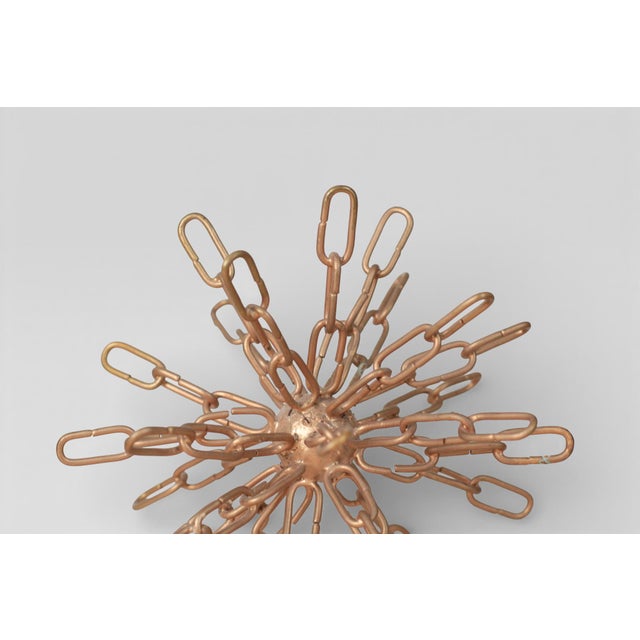 1960s Mid 20th Century Atomic Starburst Gold Metal Chain Sculpture For Sale - Image 5 of 11