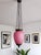 Antique Pink Glass and Brass Lantern, Austria, 1850s For Sale - Image 3 of 10