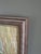 Textile Mid-Century Modern 'Cottage Beyond the Trees' Vintage Original Landscape Oil Painting, Framed For Sale - Image 7 of 11