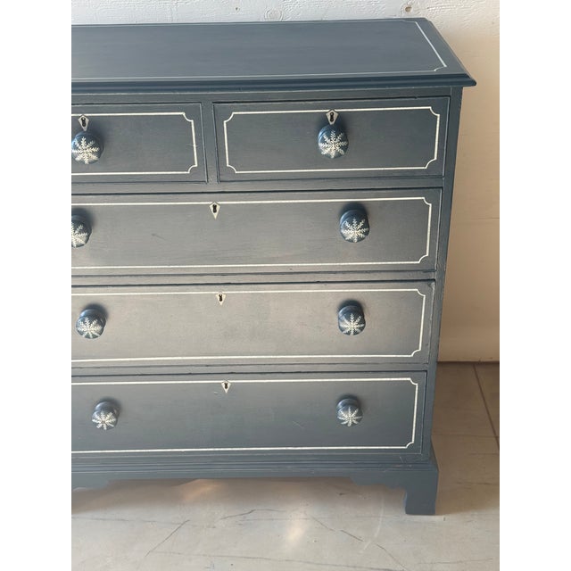 Victorian Antique Two Over Three Drawers - Painted Chest of Drawers From England For Sale - Image 3 of 18