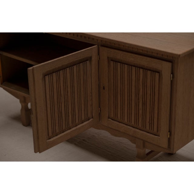 Danish Sideboard in Oak attributed to Henning Kjærnulf, 1960s For Sale - Image 4 of 14