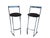 Vintage Stools in Chrome and Leather, 1970s, Set of 2 For Sale - Image 9 of 9