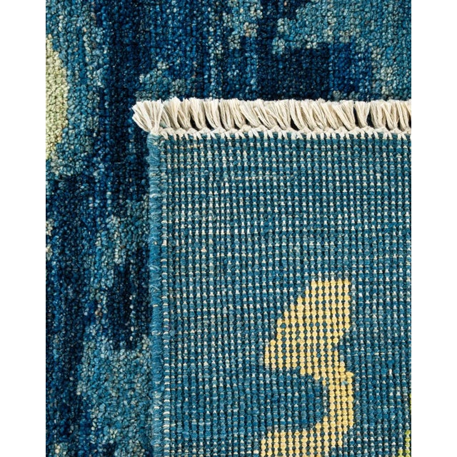 2000 - 2009 Modern Hand-Knotted Area Rug - Light Blue, 9' 5" x 11' 10" For Sale - Image 5 of 8